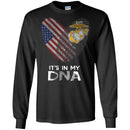 USMC Veteran T Shirt Fingerprints It's In My DNA United States Marine Corps Veteran Shirts CustomCat