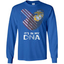 USMC Veteran T Shirt Fingerprints It's In My DNA United States Marine Corps Veteran Shirts CustomCat