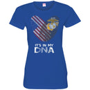 USMC Veteran T Shirt Fingerprints It's In My DNA United States Marine Corps Veteran Shirts CustomCat