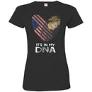 USMC Veteran T Shirt Fingerprints It's In My DNA United States Marine Corps Veteran Shirts CustomCat