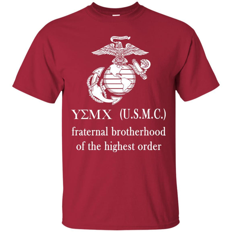 USMC Veteran T Shirt  Fraternal Brotherhood Of The Highest Order  USMC Veteran Shirts CustomCat