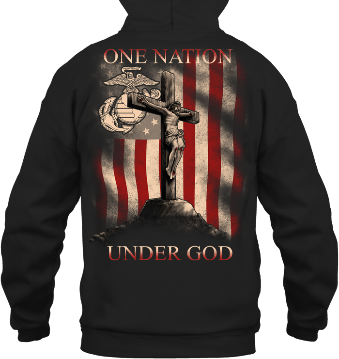 USMC Veteran T Shirt One Nation Under God Shirts GearLaunch