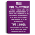 Veteran Canvas - What Is A Veteran? Discharged Retired Reserve That Is Honor Canvas Home Decor Veteran - CANPO75 - CustomCat