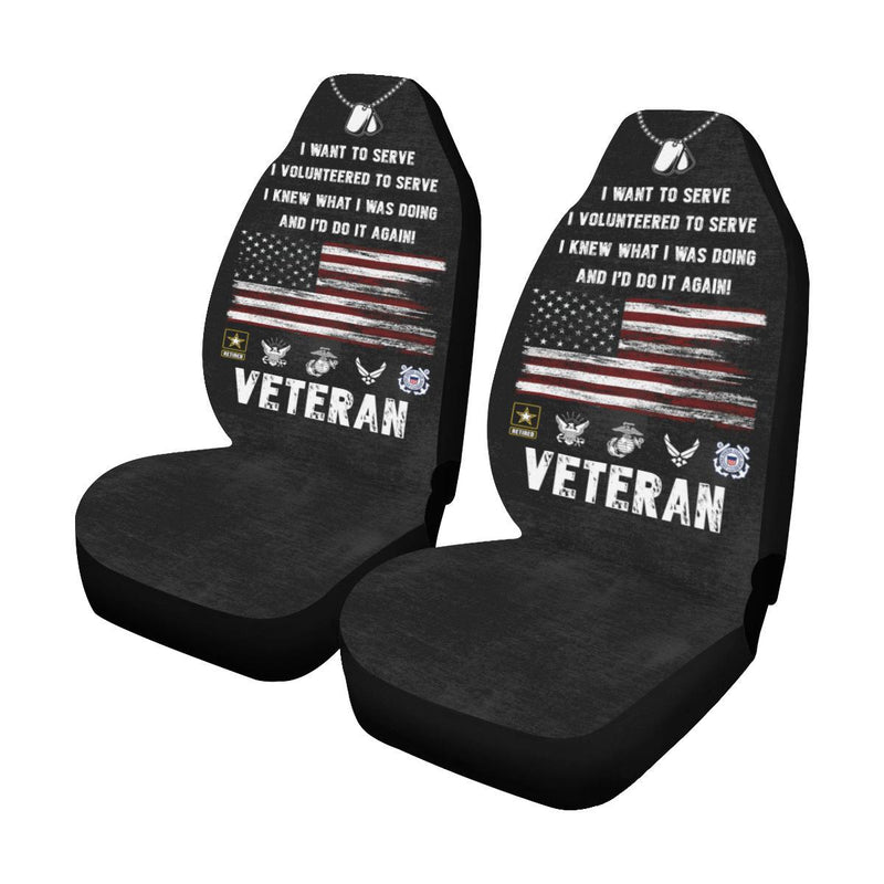 I Want To Serve Veteran Car Seat Covers (Set of 2)