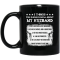Veteran Coffee Mug 5 Things You Should Know About My Husband Veteran 11oz - 15oz Black Mug CustomCat