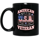Veteran Coffee Mug American Made In The USA Served With Honor Veteran 11oz - 15oz Black Mug CustomCat