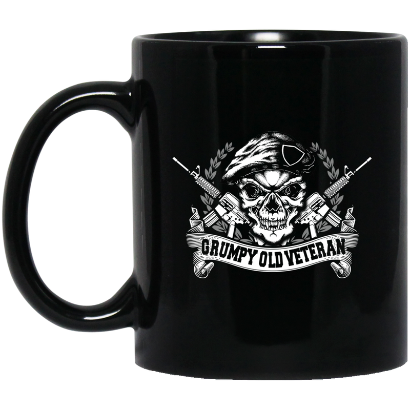 Veteran Coffee Mug Grumpy Old Veteran 11oz - 15oz Black Mug CustomCat