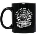 Veteran Coffee Mug I Am The Veteran And The Veteran's Husband What's Your Superpower? 11oz - 15oz Black Mug CustomCat