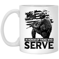 Veteran Coffee Mug In Honor Of Those Who Serve Veteran 11oz - 15oz White Mug CustomCat