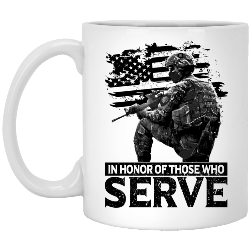 Veteran Coffee Mug In Honor Of Those Who Serve Veteran 11oz - 15oz White Mug CustomCat