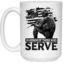 Veteran Coffee Mug In Honor Of Those Who Serve Veteran 11oz - 15oz White Mug CustomCat