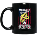 Veteran Coffee Mug Military Spouses Honor Their Sacrifice 11oz - 15oz Black Mug CustomCat