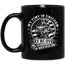 Veteran Coffee Mug My Time In Uniform May Be Over But My Watch Never Ends 11oz - 15oz Black Mug CustomCat