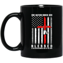 Veteran Coffee Mug One Nation Under God Blessed Is The Nation Whose God Is The Lord Veteran 11oz - 15oz Black Mug CustomCat