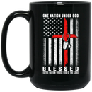 Veteran Coffee Mug One Nation Under God Blessed Is The Nation Whose God Is The Lord Veteran 11oz - 15oz Black Mug CustomCat