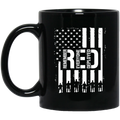 Veteran Coffee Mug Red Remeber Everyone Deployed 11oz - 15oz Black Mug CustomCat