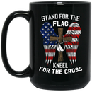 Veteran Coffee Mug Stand For The Flag Kneel For The Cross Veteran 11oz - 15oz Black Mug CustomCat