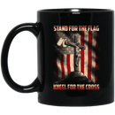 Veteran Coffee Mug Stand For The Flag Kneel For The Cross Veteran 11oz - 15oz Black Mug CustomCat