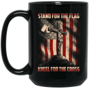 Veteran Coffee Mug Stand For The Flag Kneel For The Cross Veteran 11oz - 15oz Black Mug CustomCat