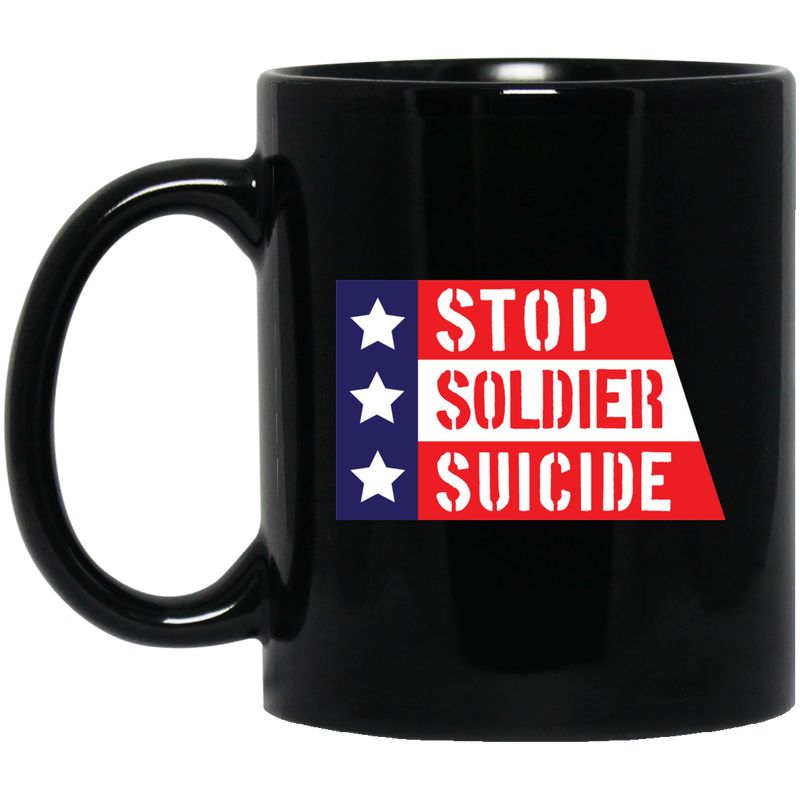 Veteran Coffee Mug Stop Soldier Suicide 11oz - 15oz Black Mug CustomCat