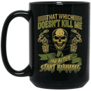 Veteran Coffee Mug That Which Doesn't Kill Me Had Better Start Running Veteran 11oz - 15oz Black Mug CustomCat
