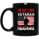 Veteran Coffee Mug The Only Thing I Love More Than Being A Veteran Is Being A Grandpa 11oz - 15oz Black Mug CustomCat