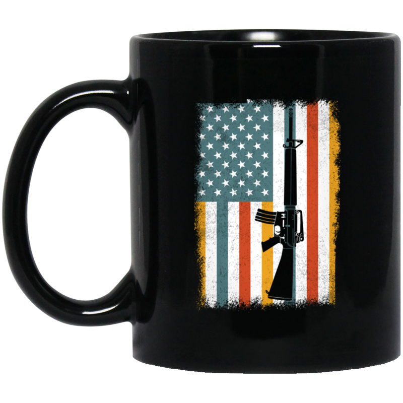 Veteran Coffee Mug Veteran American Flag 11oz - 15oz Black Mug CustomCat