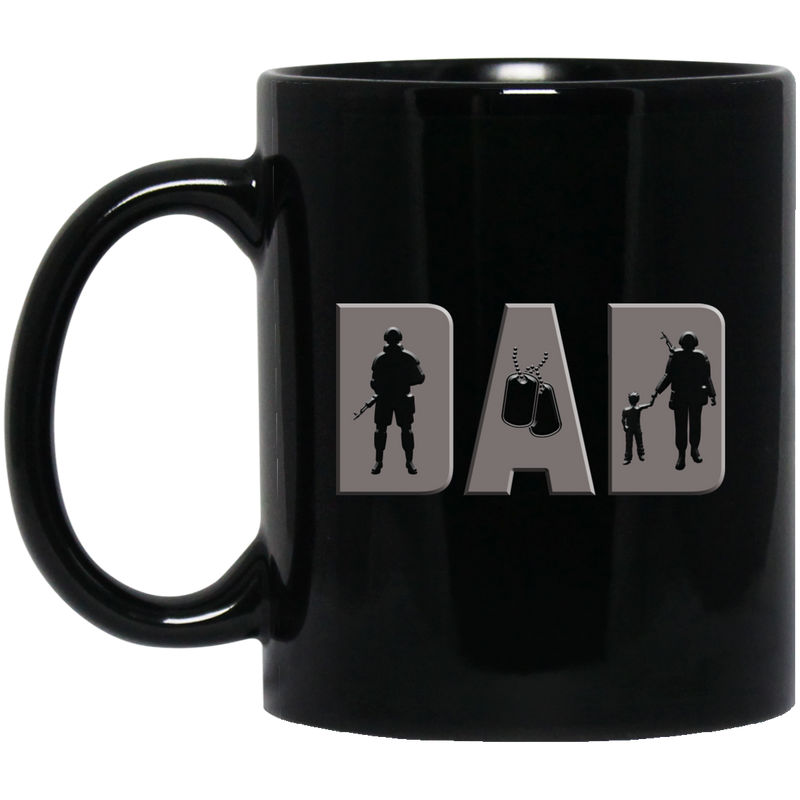 Veteran Coffee Mug Veteran Dad 11oz - 15oz Black Mug CustomCat