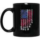 Veteran Coffee Mug Veteran Dog Tag American Flag 11oz - 15oz Black Mug CustomCat