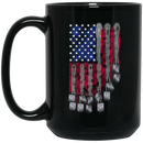 Veteran Coffee Mug Veteran Dog Tag American Flag 11oz - 15oz Black Mug CustomCat