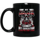 Veteran Coffee Mug Veteran My DD-214 Proves That My Education Is Better Than Yours 11oz - 15oz Black Mug CustomCat
