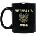 Veteran Coffee Mug Veteran's Wife 11oz - 15oz Black Mug CustomCat