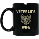 Veteran Coffee Mug Veteran's Wife 11oz - 15oz Black Mug CustomCat