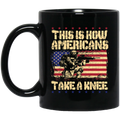 Veteran Coffee Mug Veteran This Is How Americans Take A Knee Tee 11oz - 15oz Black Mug CustomCat