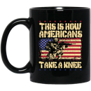 Veteran Coffee Mug Veteran This Is How Americans Take A Knee Tee 11oz - 15oz Black Mug CustomCat