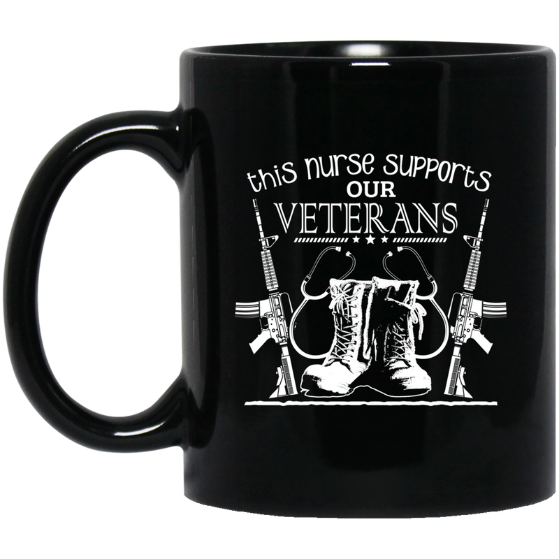 Veteran Coffee Mug Vetnurse-Front 11oz - 15oz Black Mug CustomCat