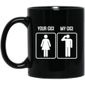 Veteran Coffee Mug Your Gigi My Gigi Veteran 11oz - 15oz Black Mug CustomCat