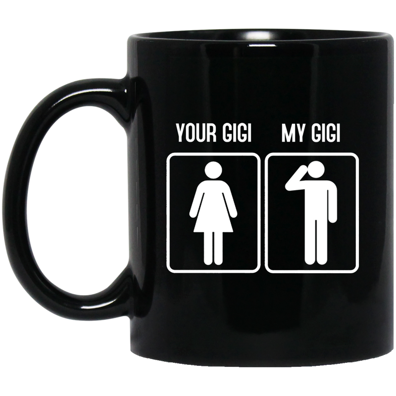 Veteran Coffee Mug Your Gigi My Gigi Veteran 11oz - 15oz Black Mug CustomCat