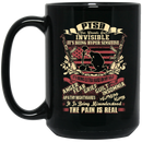 Veteran Mug PTSD Our Wounds Are Invisible It's Being Hyper Sensitive Anger Fear Grief Guilt 11oz - 15oz Black Mug CustomCat