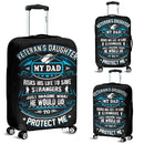 Veteran's Daughter Is Protected By Her Dad Luggage Cover interestprint