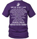 Veteran T Shirt Ask Me What I Was Semper Fidelis United States Marine Shirts GearLaunch