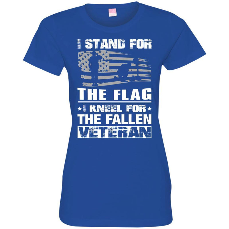 VETERAN T-SHIRT I STAND FOR THE FLAG I KNEEL FOR THE FALLEN VETERANS DAY TEE SHIRT CustomCat