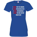 Veteran T-Shirt I Stand For The Unborn, Our Military, Marriage, One Nation, Under God! Shirts CustomCat