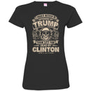 VETERAN T SHIRT I WOULD RATHER BE OFFENDED BY TRUMP THAN LEFT FOR DEAD BY CLINTON SKULLCAP TEE SHIRT CustomCat