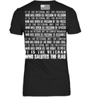 VETERAN T SHIRT IT IS THE VETERAN WHO SALUTES THE FLAG SHIRTS GearLaunch