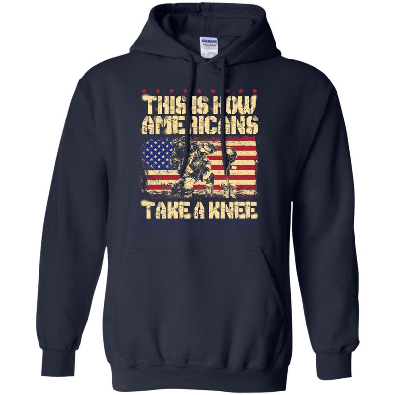 Veteran T Shirt This Is How Americans Take A Knee Shirt CustomCat