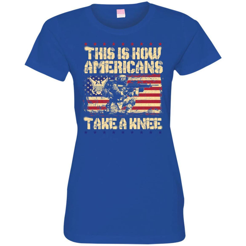 Veteran T Shirt This Is How Americans Take A Knee Shirts CustomCat