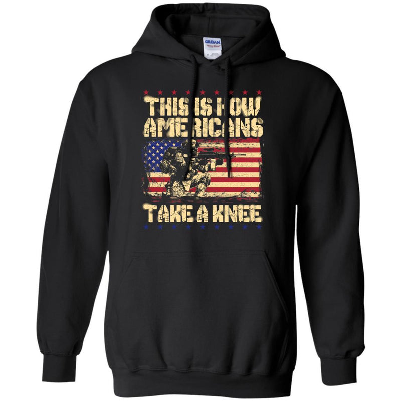 Veteran T Shirt This Is How Americans Take A Knee Tee Shirt CustomCat