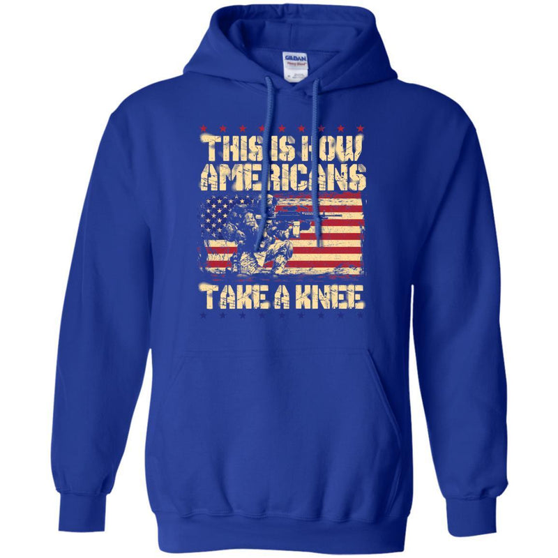 Veteran T Shirt This Is How Americans Take A Knee Tee Shirt CustomCat