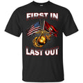 Veteran T-Shirt Under Armour Men's Freedom First In last Out  Flag American Tees Gift Shirts CustomCat